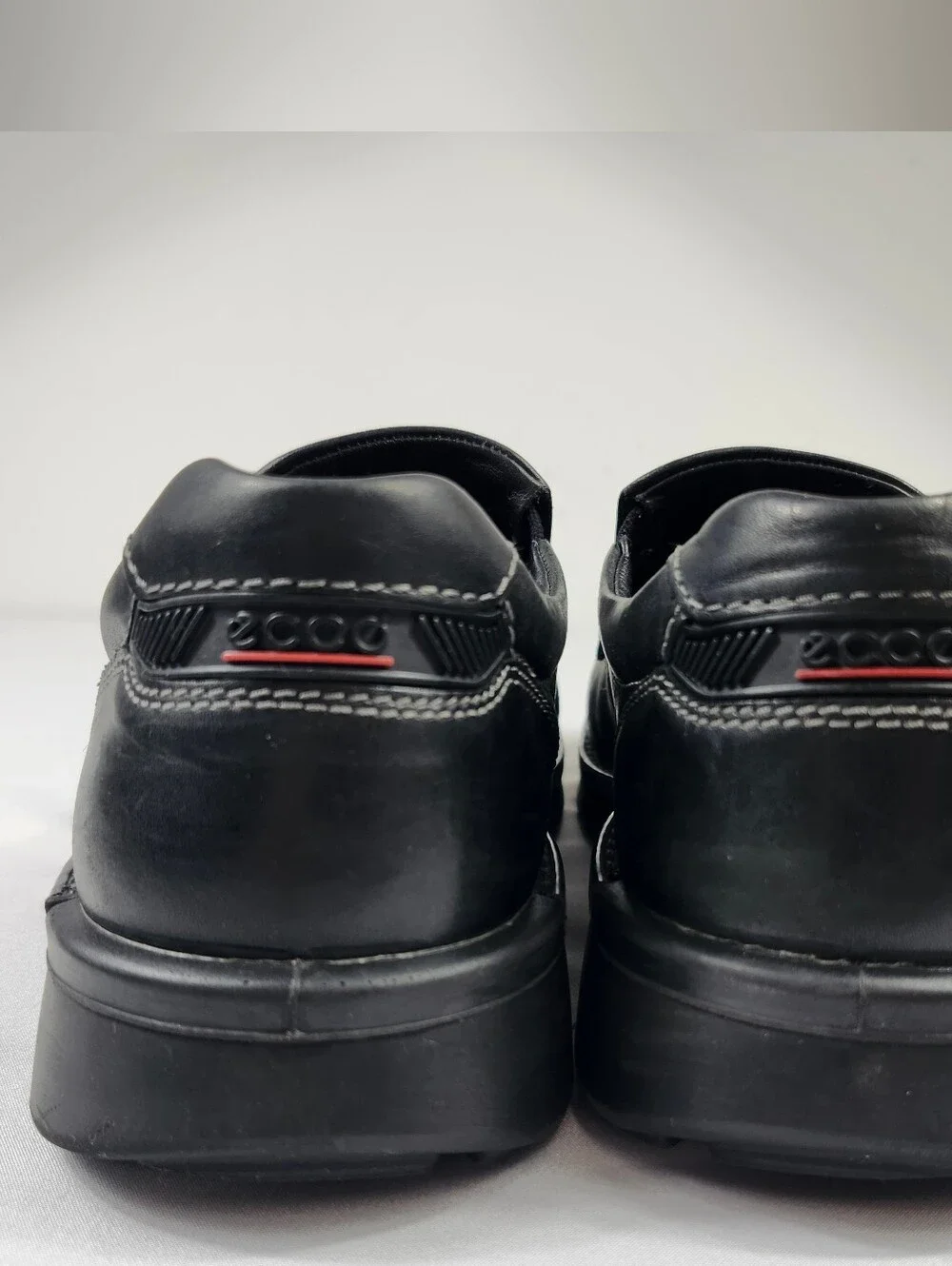 ECCO Black Leather Slip-On Men’s Loafers Size EU 43